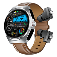 Nuevo Reloj Inteligente 2026 con Correa de Cuero y Auriculares 2 en 1, Monitor de Ritmo Cardíaco y Rastreador de Actividad Física