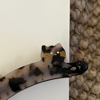Barrette à cheveux en acétate motif chat mignon et banane, style coréen, motif écaille de tortue et léopard, accessoire quotidien et de fête pour femme