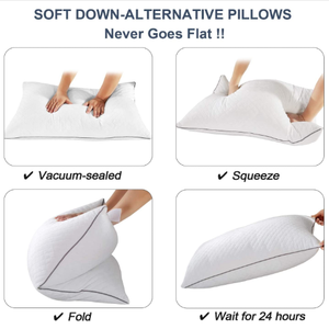 Toptan Konforlu Uyku Otel Yatağı %100 Polyester Yastık Hipoalerjenik Jel Yastık - Product Image 5