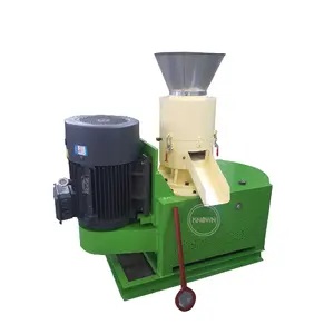 OEM 400-500KG/एच बायोमास लकड़ी गोली बनाने की मशीन फ्लैट मरने चूरा दबाने Pelletizer चक्की के साथ अच्छी गुणवत्ता