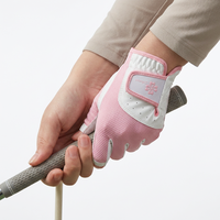 Gants de golf haut de gamme pour femmes en cuir de mouton, antidérapants, respirants, légers, avec fermeture à boucle.