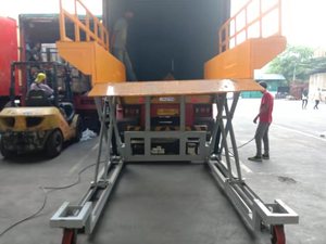 Plateforme de levage hydraulique mobile sans fosse fixe, universelle pour conteneurs et camions, efficace - Product Image 4