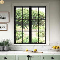 Ventana Abatible de Aleación de Aluminio de Alta Calidad con Vidrio Templado para el Hogar
