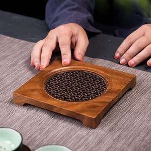 Walnut Wood Teapot Mat Square Heat Resistant <b>Tea</b> Ceremony Accessory Kung Fu <b>Tea</b> <b>Set</b> - Product Image 2