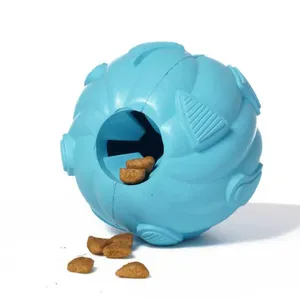 Мяч для питомцев, Интерактивная игрушка из натурального каучука для измельчения зубов у собак