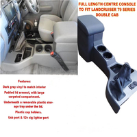 Console centrale pleine longueur pour Land Cruiser LC70 Série Double Cabine FJ79, boîte de rangement pour console centrale de voiture avec USB