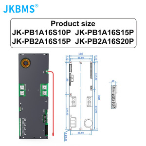 JK-PB1A16S20P JK <span class=keywords><strong>BMS</strong></span> V19 pcba pin lithium LiFePO4 TPO <span class=keywords><strong>BMS</strong></span> với hệ thống quản lý pin 16S 48V 200A - Product Image 5