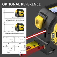 Télémètre laser rechargeable 3-en-1 YUXIN 60M avec fonction de mesure de surface | Volume | Ruban à mesurer Pythagoras 5M à verrouillage automatique | Cross Level