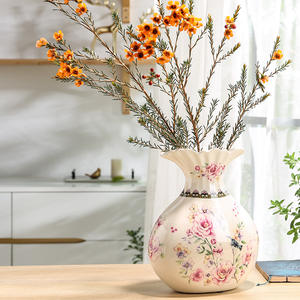 Envío Gratis Nuevo Jarrón de Cerámica Estilo Chino Jarrón de Porcelana Vintage Estilo Americano Florero Decoración para el Hogar Sala de Estar - Product Image 3