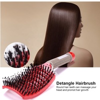 Brosse Magique pour Cheveux, coiffure, Massage de la tête, peigne brosses pour Cheveux, poils de sanglier, Brosse