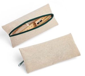Juego de Papelería Portátil Ecológico Promocional en Bolsa de Algodón con Regla de Madera, Sacapuntas y Borrador para el Regreso a Clases - Product Image 2