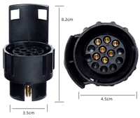 Adaptateur de remorque 7 à 13 broches Étanche Attelage de remorquage 12V 7 à 13 broches Prise de remorque pour camion Caravane Prise 7 voies Norme européenne