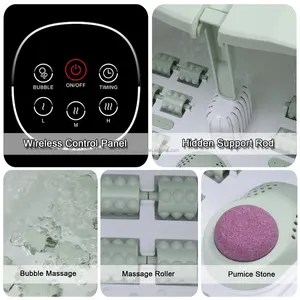 Amazon Foot Spa Bath Best Seller Supplier Mimir Factory Bubble Foot Bath Machine With Remote And Full Rollers