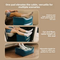 Repose-pieds gonflable en forme de U Quanqi - Repose-pieds portable pour le bureau, la sieste, réglable en hauteur