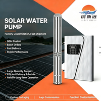 Pompe à eau solaire submersible pour puits profond, pour système d'irrigation agricole hors réseau, expédition directe d'usine, fournisseur de pompes fiable, CE