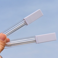 Tube de brillant à lèvres transparent de 7 ml en gros avec pinceau, logo personnalisé, tubes cosmétiques liquides vides, emballage en plastique pour huile à lèvres
