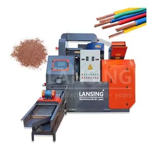 Máquina de reciclaje de cables de calidad garantizada de venta superior LANSING 250-450 Kg/h máquina de reciclaje de residuos electrónicos para depósito de chatarra
