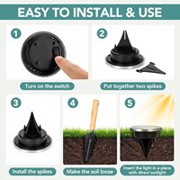 Mini lampes solaires LED pour extérieur, allée, jardin, détecteur de mouvement, résistantes à l'eau, haute luminosité pour cour, allée, passage piéton