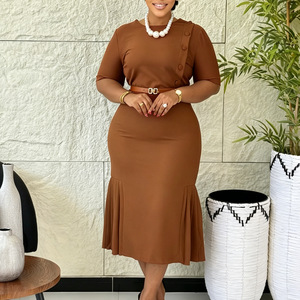 Abito uniforme donna <span class=keywords><strong>abiti</strong></span> da ufficio moda Plus Size stampa tacchino - Product Image 3