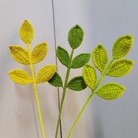 Bouquet tricoté artisanal en fil de fleurs de lotus parfumées, simulation feuille quatre saisons, pour la Fête des Mères et la remise des diplômes - Vente en gros