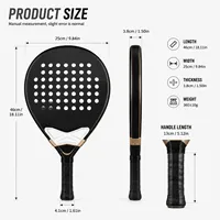 Raqueta de Pádel de Fibra de Carbono 18K con Diamantes, Ligera y Duradera para Entrenamiento, Venta Caliente, Fabricación China OEM