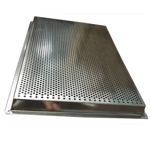 Plaque de cuisson perforée en treillis métallique en acier inoxydable, plaque à pain carrée, épaisseur 1,0 mm, compatible lave-vaisselle et four - Product Image 3