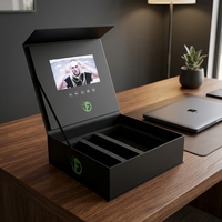Boîte cadeau vidéo 7 pouces avec écran LCD, boîte en papier, téléchargement de musique MP4, logo personnalisé, cadeau promotionnel d'entreprise