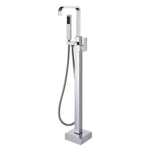 Cuvette <span class=keywords><strong>de</strong></span> baignoire en cuivre <span class=keywords><strong>de</strong></span> style rétro européen colonne <span class=keywords><strong>de</strong></span> douche robinet en laiton brossé doux indépendant baril en <span class=keywords><strong>bois</strong></span> piédestal hôtels - Product Image 2