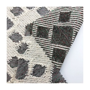 Nuevas TENDENCIAS DE RECORTE Y tallado de lurex cuadrado de punto <span class=keywords><strong>CVC</strong></span> hilo metálico teñido de tela de rizo jacquard gris y blanco para sudaderas con capucha - Product Image 1