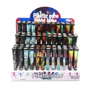 Ống đựng thuốc lá hình nón nhựa in màu tùy chỉnh, kín hơi, 115mm - Product Image 2