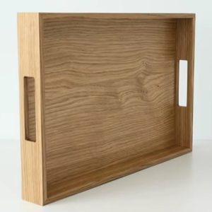 Plateau de service élégant en bois poli - Design personnalisé écologique pour la décoration intérieure et les occasions spéciales à prix avantageux - Product Image 1