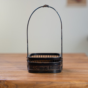 Bamboo Woven Flower Basket Rectangle Standing Type For Living Room Desktop Vase - Product Image 3