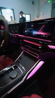 Éclairage d'ambiance LED pour console centrale en cristal pour BMW Série 3 I3 M3 M4 G20 G22 G80 G82