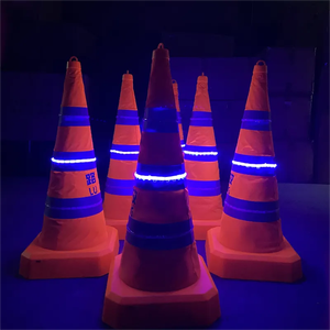 Maßgefertigte Teleskopische Verkehrskegel Zusammenklappbare Ausziehbare Ferngesteuerte Verkehrskegel Straßensicherheit Verkehrswarnkegel - Product Image 5