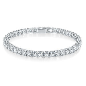 All <b>Fashions</b> Wholesale 4mm Moissanite Gemstone <b>Bracelet</b> Unisex Religious Trendy Style Wedding and Party for Women - Product Image 1
