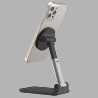 Support de téléphone de bureau en métal magnétique, pliable, portable, pour photos, diffusion en direct, support universel pour téléphone et tablette