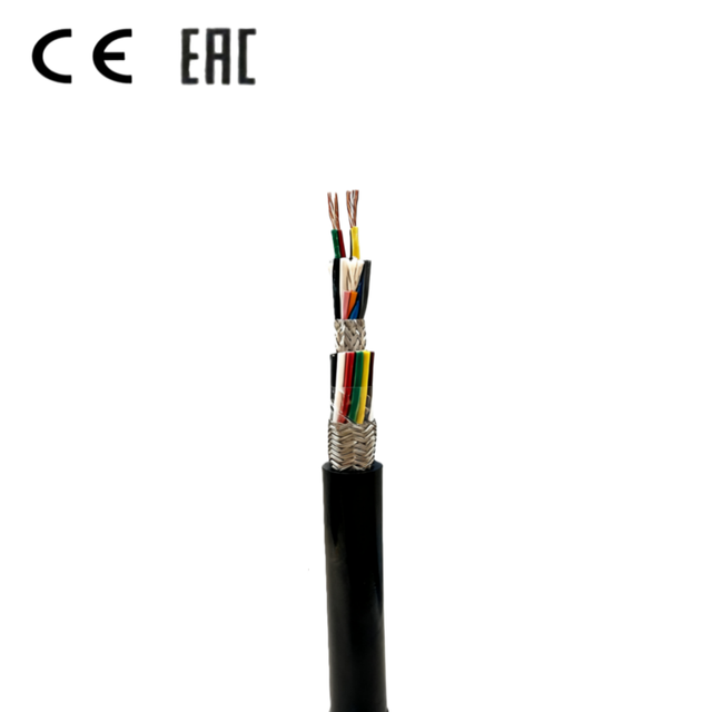 CE EAC certification Copper core PVC insulated copper wire braid shielded PVC sheathed control (flexible) cable KVVR450/750v