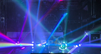 Infinity Rotation LED Beam Par Laser Strobe 4in1 Efecto de luz Movimiento de 360 ° y proyección Par para clubes, fiestas y eventos