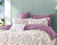 Parures de lit imprimées en coton doux de luxe, qualité hôtelière, 200TC 300TC, ensembles de housses de couette imprimées, ensembles de draps imprimés