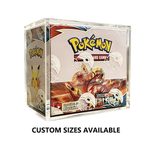 Étui <span class=keywords><strong>de</strong></span> présentation magnétique en acrylique moderne, personnalisé, écologique <span class=keywords><strong>et</strong></span> simple pour Pokémon WOTC Sun & Moon Base Set - Protection Cadeau - Product Image 2