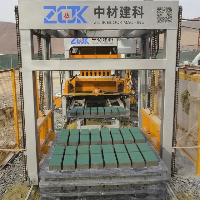 Fully Automatic Multifunctional Interlock Concrete Hollow Block Machine Line for QTY4-15 ISO9001 Certified Motor Brick Making