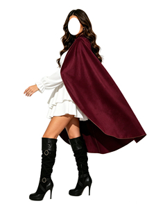 Capa de disfraz de Rey, Reina, Princesa para <span class=keywords><strong>Mujer</strong></span> y Hombre, con ribete dorado de terciopelo, para Halloween, Renacimiento, Boda, Traje Medieval, Nupcial, para Niñas - Product Image 6