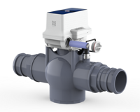 Vanne à boisseau sphérique 3 voies en PVC à commande sans fil intelligente solaire 4G LoRaWAN pour l'irrigation agricole automatique et la gestion de l'eau OEM