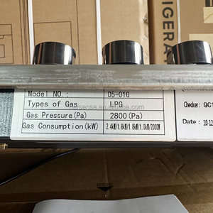 Cocina <span class=keywords><strong>de</strong></span> Acero Inoxidable con 4 Quemadores <span class=keywords><strong>de</strong></span> Gas y 1 Placa Eléctrica, 220V, Multifuncional para Cocina, Hogar y Restaurante - Product Image 5