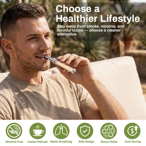 Anxiety Relief Wooden Steel Quit <b>Smoking</b> Stick Breathwork Aromatherapy Relaxation Deep Breathing - Product Image 4