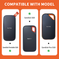 Защитный чехол Yinke для внешних SSD-накопителей SanDisk Extreme Pro/SanDisk Extreme 500 ГБ, 1 ТБ, 2 ТБ, дорожный защитный чехол-сумка для хранения