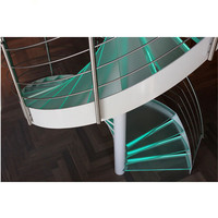 Escalier en verre trempé led verre escalier garde-corps en verre trempé