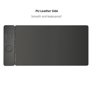 Không trơn cảm thấy <span class=keywords><strong>PU</strong></span> da hai lớp không dây sạc bàn <span class=keywords><strong>Mat</strong></span> 15W không thấm nước có thể tháo rời Bảng điều khiển từ tính bàn phím lớn chuột Pad - Product Image 5