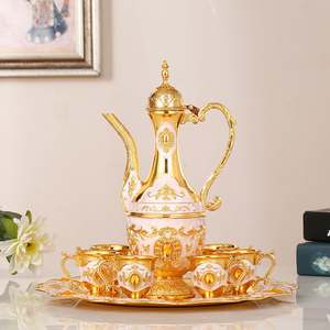 QIAN HU Tazze da Caffè Arabe Vintage in Ghisa Ecologica, Set da Tè Turco per Uso Promozionale, Decorazione per Feste del Ramadan, Casa e Matrimoni - Product Image 4
