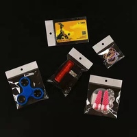 Sac plastique tête de carte personnalisée, pour emballage, Transparent, pochette supports pour vêtements, thermoscellé 100 pièces
